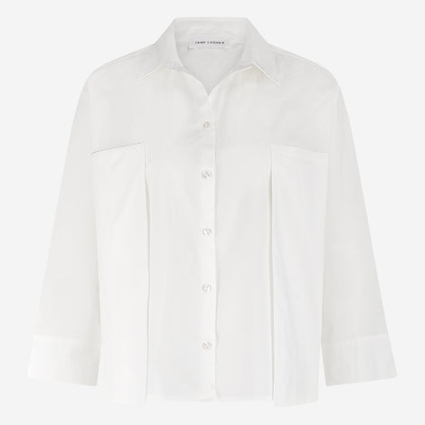 Limone studio poplin blouse | White