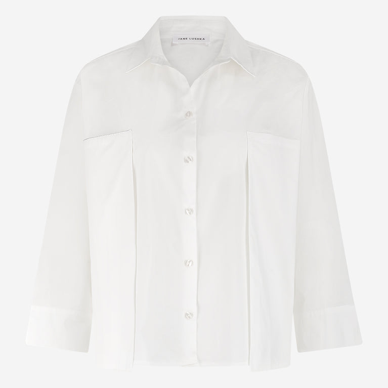 Limone studio poplin blouse | White