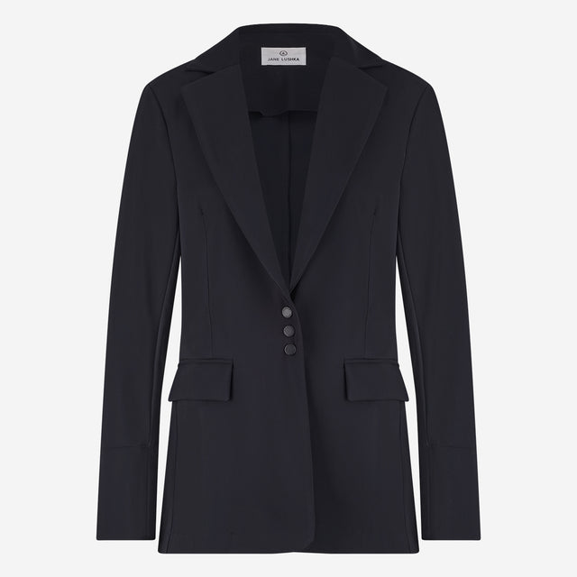 Viena blazer bonded tech jersey | Black