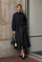 Bardolino taffeta zipper skirt | Nero