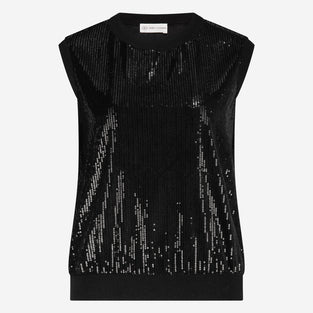 Pallino sequins top | Black
