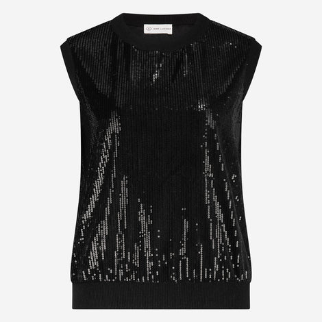 Pallino sequins top | Black