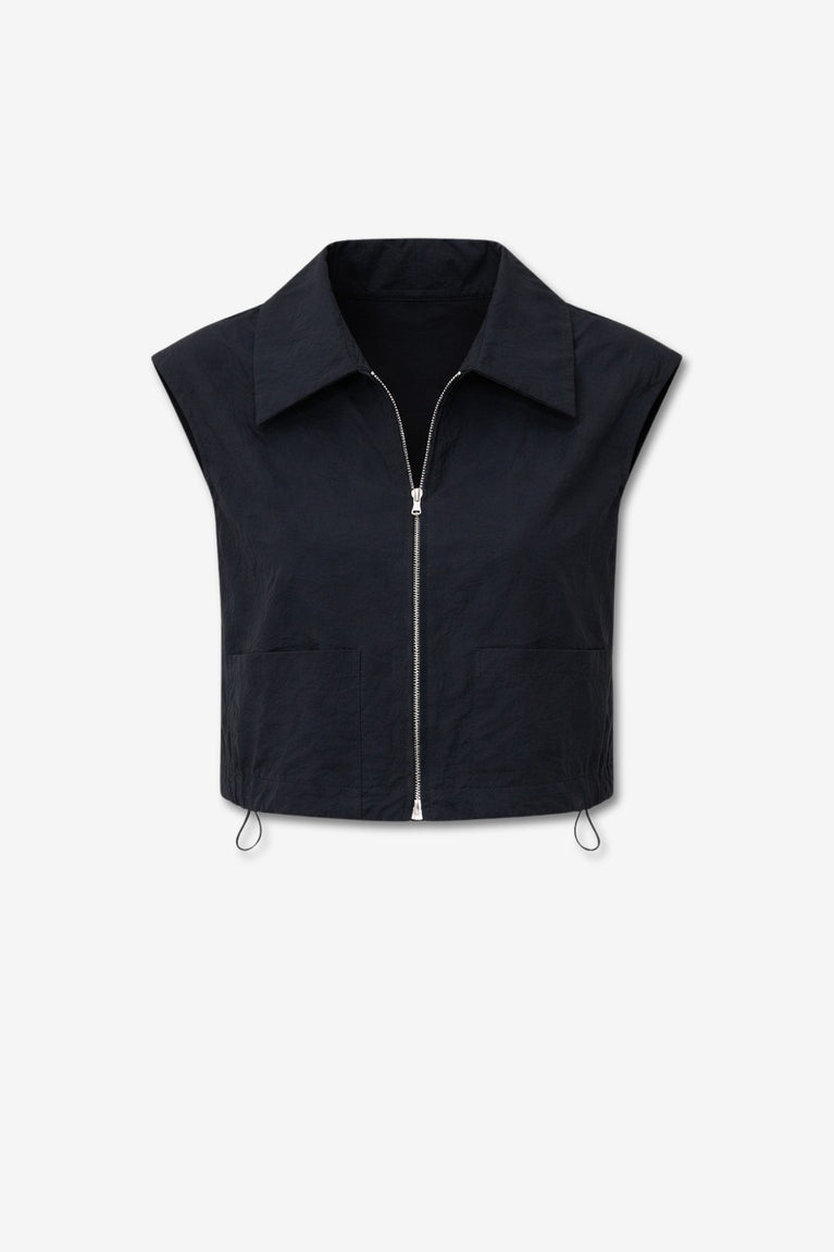 Emiko taffeta jacket | Black