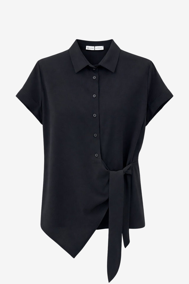 Aston blouse technical jersey | Black
