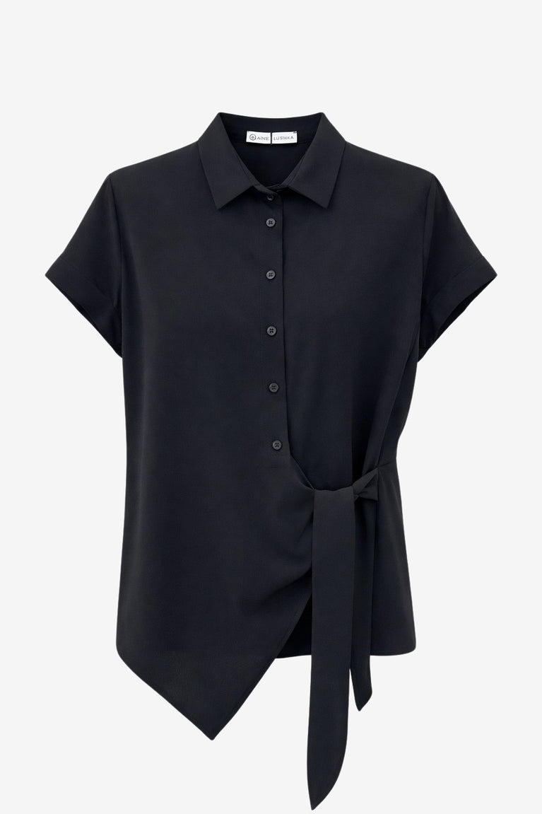 Aston blouse technical jersey | Black