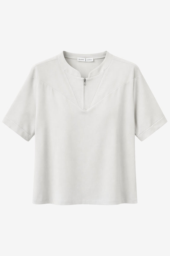 Lissa structure tech jersay top | Sand
