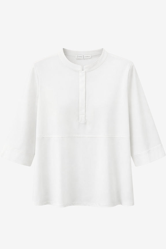 Damiana strech technical jersey top | White