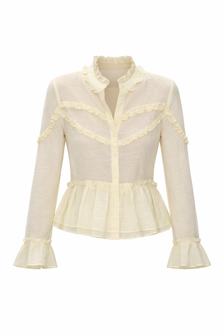 Netty bohemian style Blouse | Yellow