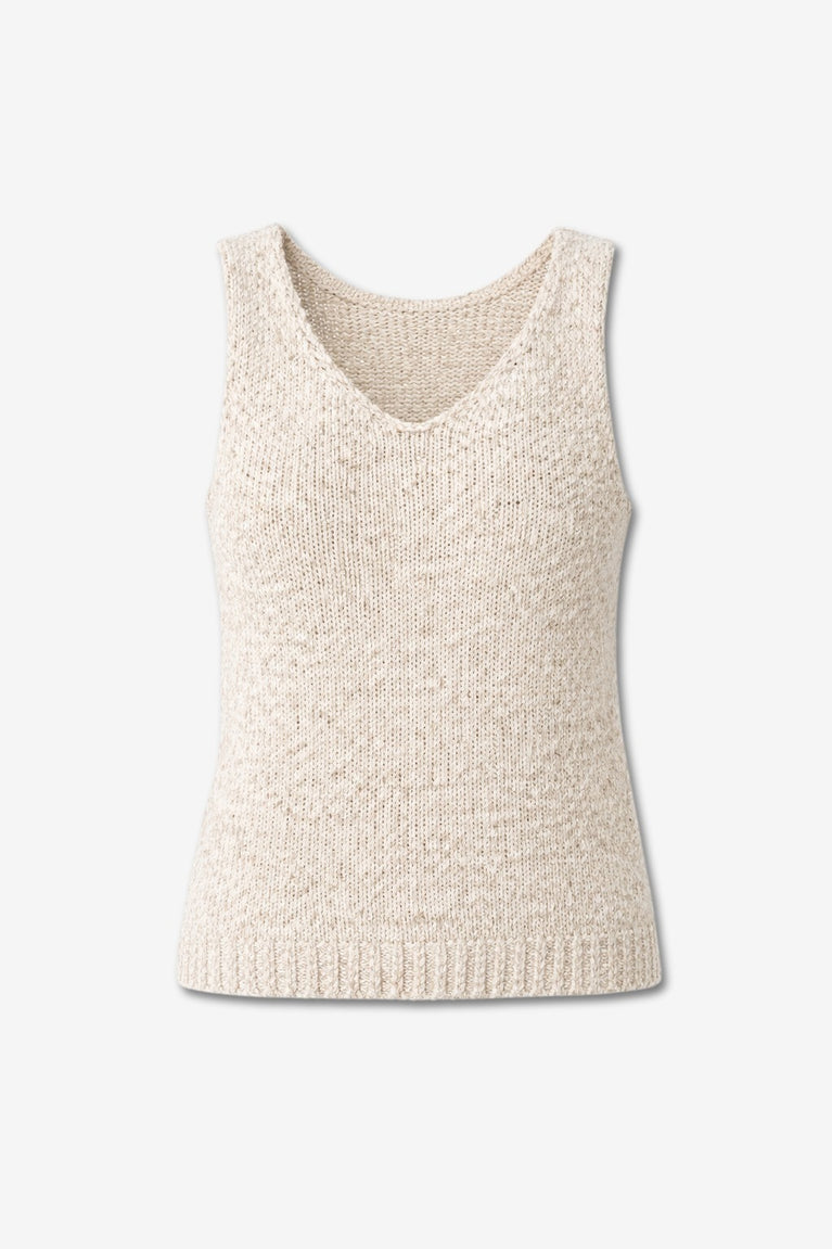 Top cotton E26119 | Beige