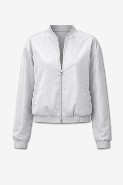 Ripasso saten bomber jacket | Grigio