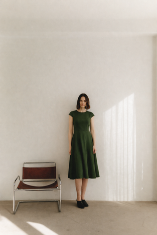 Melva dress technical jersey | Army