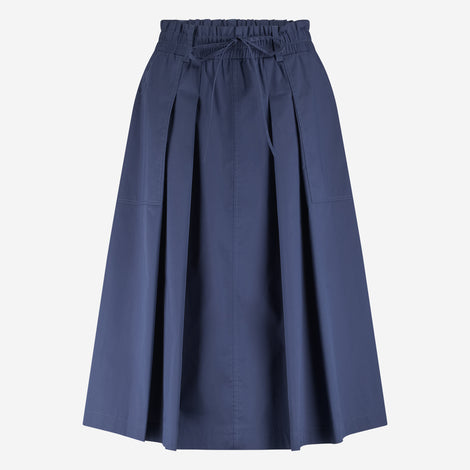 Raffaele poplin skirt | Blue