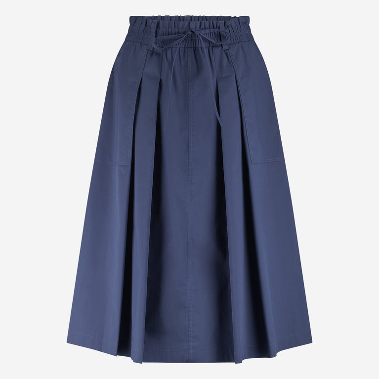 Raffaele poplin skirt | Blue