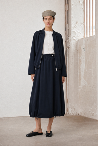Albina skirt technical jersey | Blue