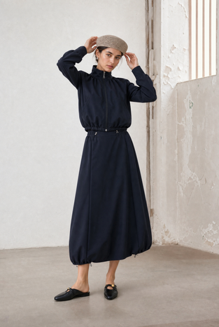Albina skirt technical jersey | Blue
