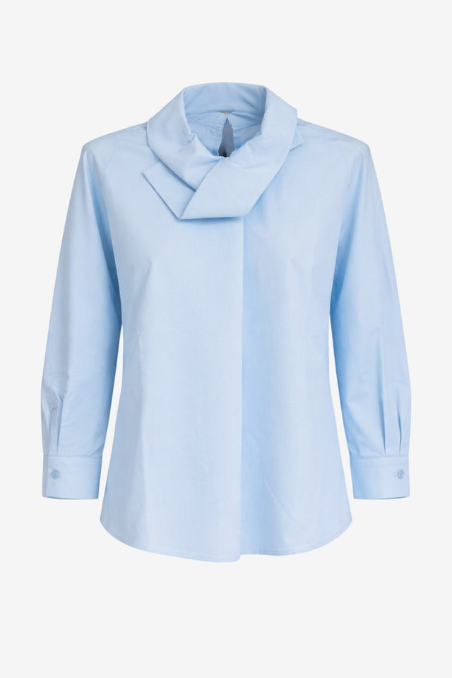 Fiorella cotton mix blouse | Light Blue