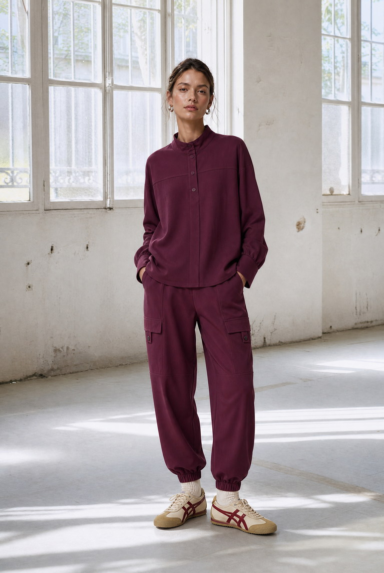 Angelika top technical jersey | Cherry