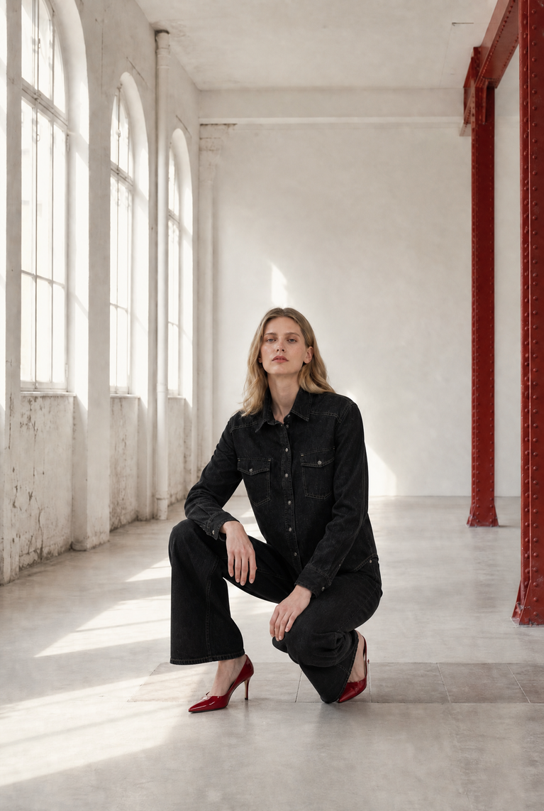 Jessie every-wear Baggy jeans | Faded Black