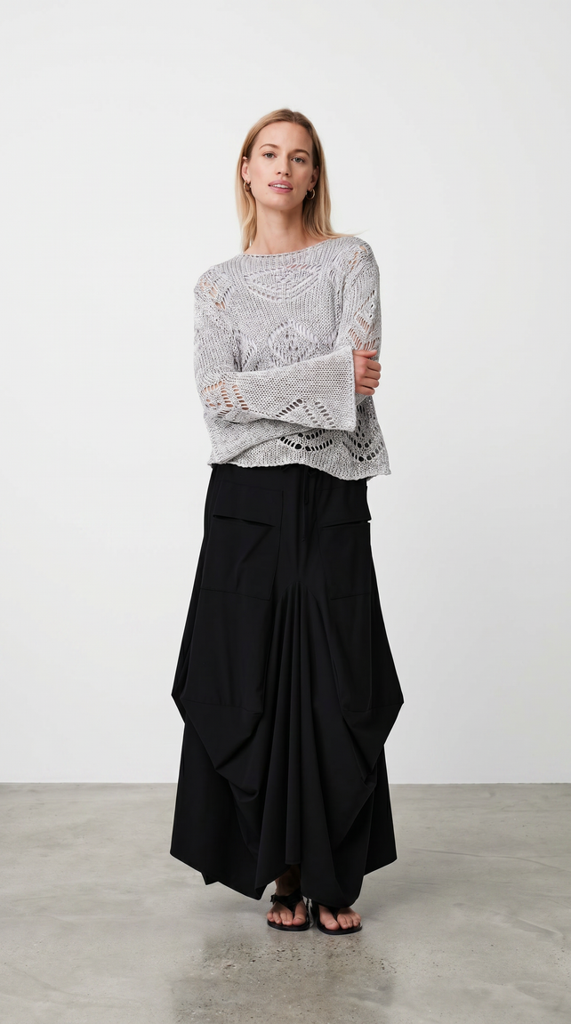 Nell skirt technical jersey | Black