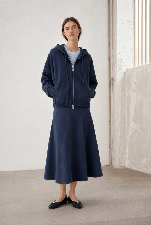 Golia jeans hoodie bomber | Blue