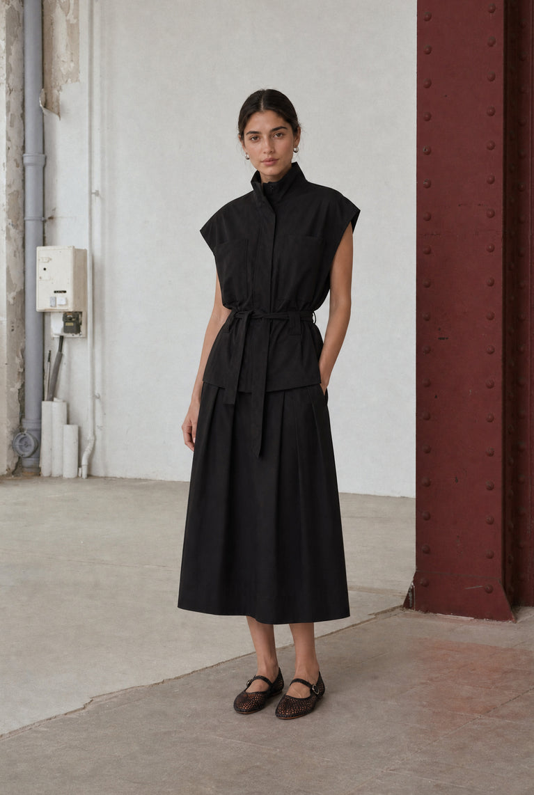 Heide skirt technical jersey | Black