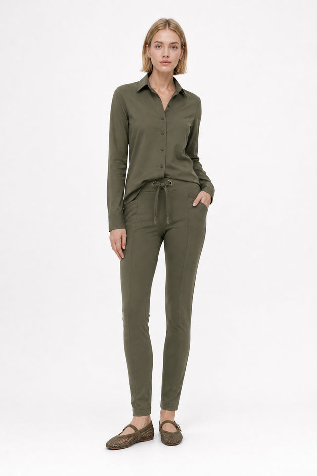 Blouse Betty Easy Wear Technical Jersey | Army