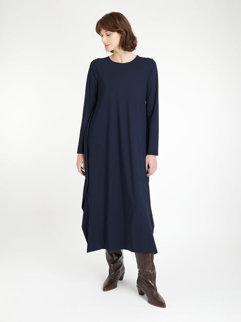 Isabel dress LS technical jersey | Blue