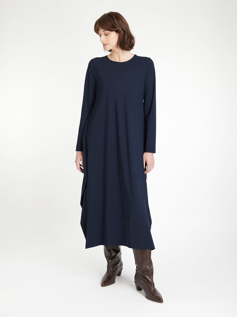 Isabel dress LS technical jersey | Blue