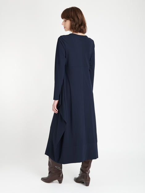 Isabel dress LS technical jersey | Blue