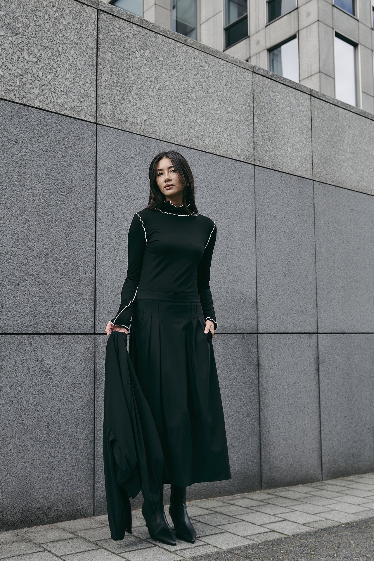 Heide skirt technical jersey | Black