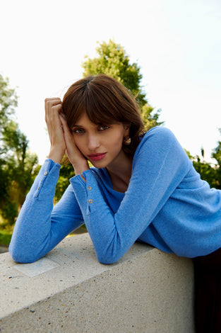 Pullover Cashmere blend 2479 | Sky