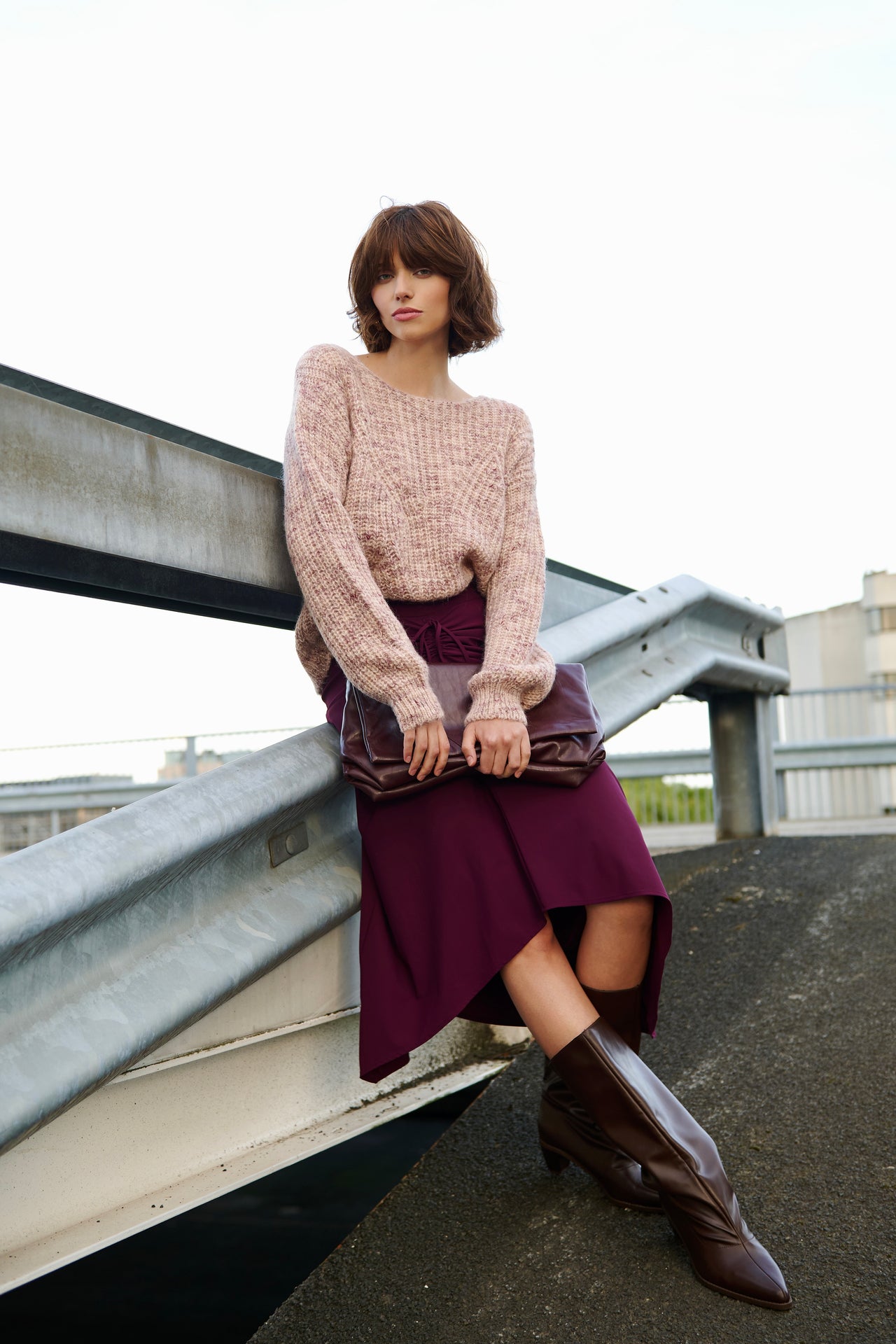 Tine skirt technical jersey | Cherry