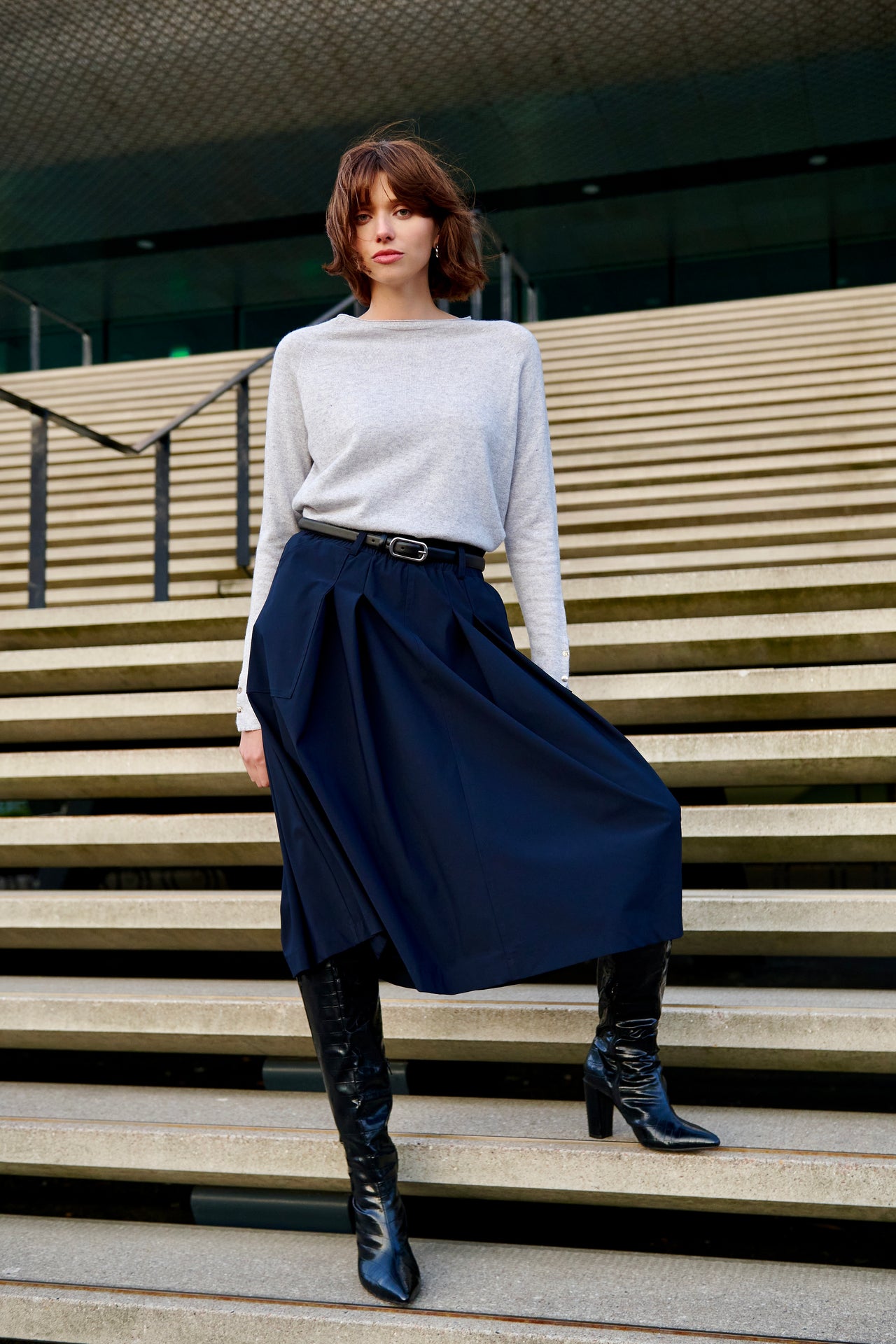 Raffaele skirt technical jersey | Blue