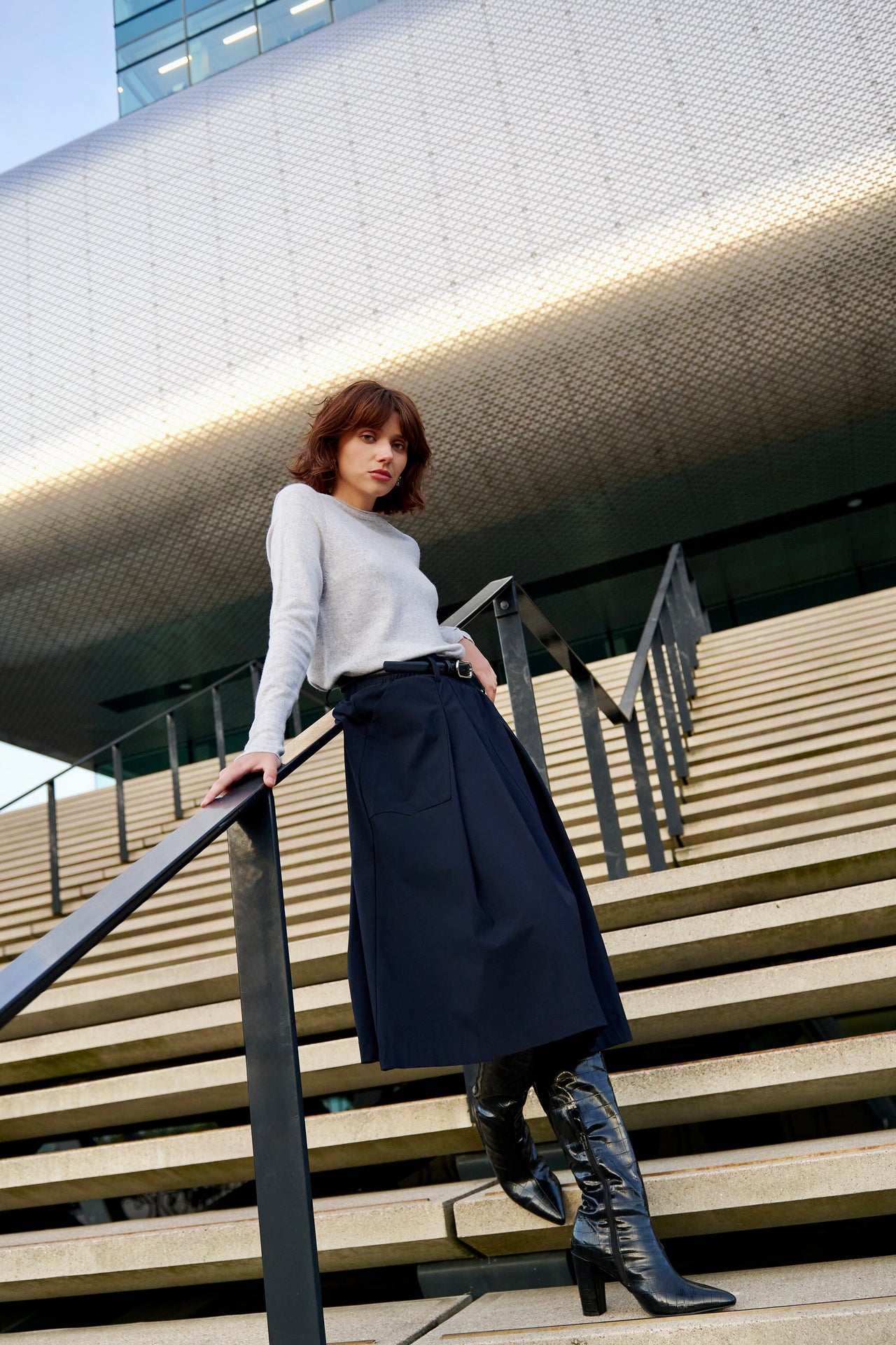 Raffaele skirt technical jersey | Blue