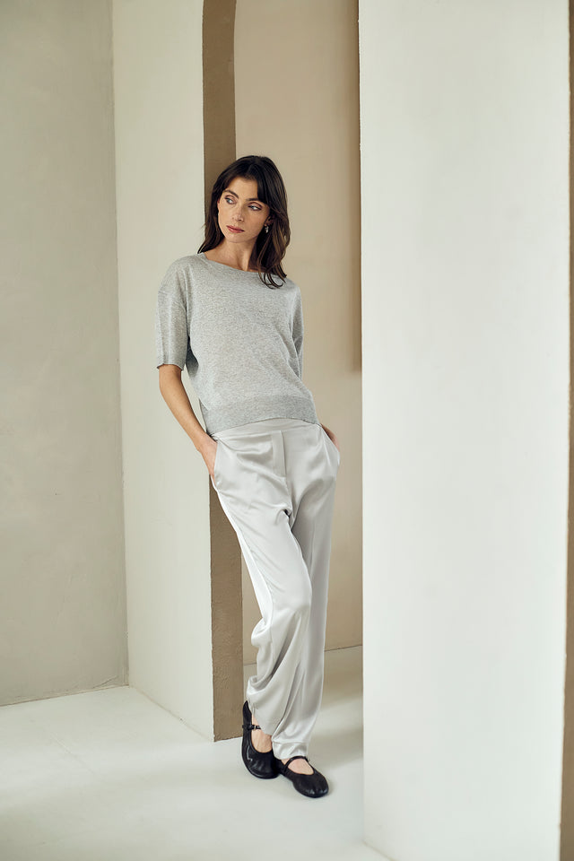 Fine Viscose Top 26011 | Silver