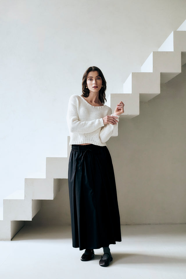 Fancy cotton Pullover E20197S | Off White