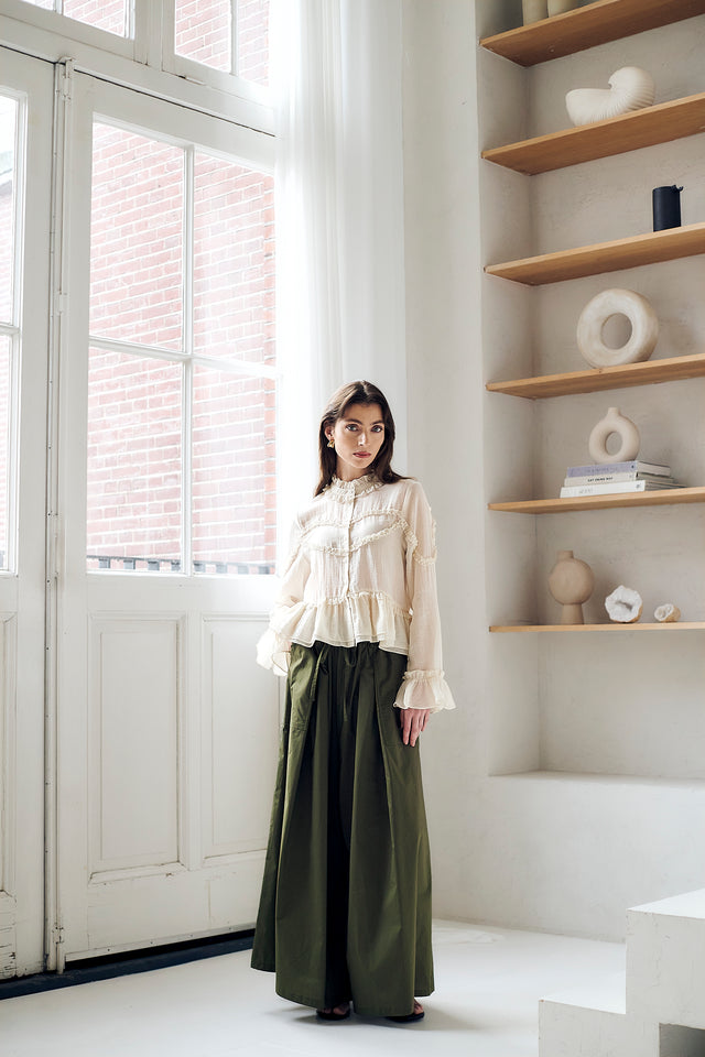 Rapa cotton pants | Army