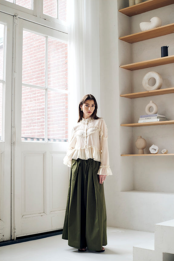 Netty bohemian style Blouse | Light Green