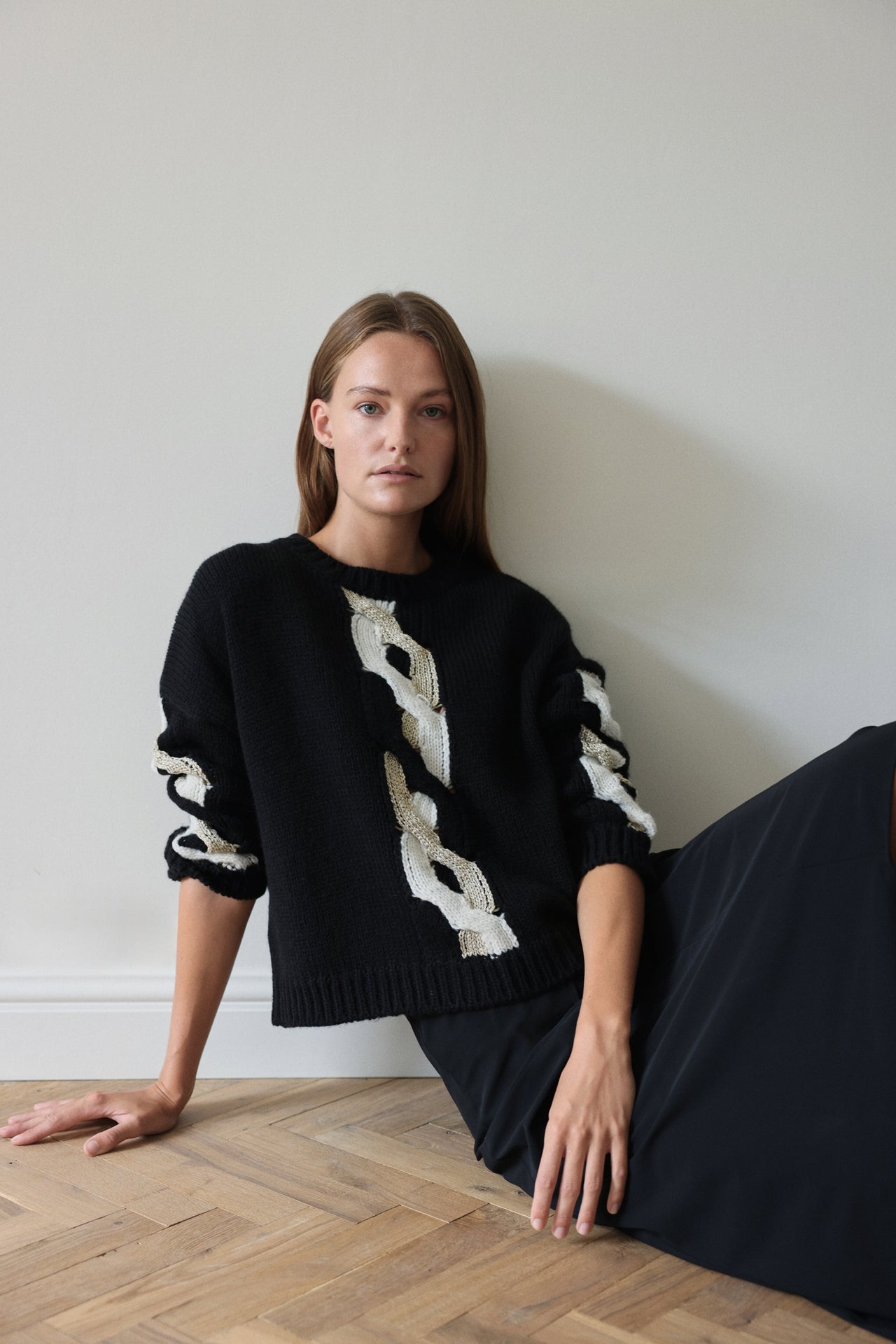 Tine skirt technical jersey | Black