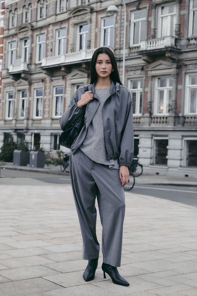 Pullover Cashmere blend 2482 | Dark Grey Melange