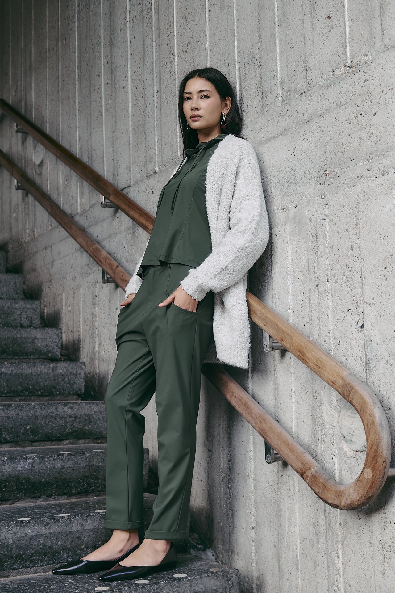 Cardigan boucle 25574 | Light Grey