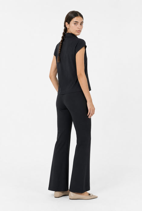 Kitty top technical jersey | Black