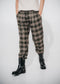 Nicola check viscose pants | Green