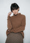 Cashmir wool polo pullover W1165 | Camel