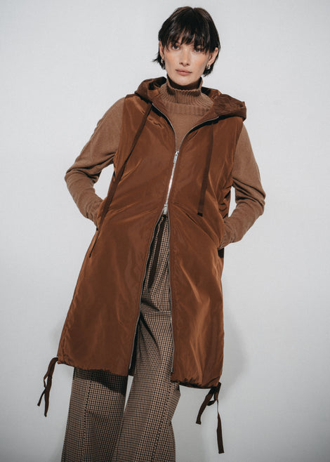 Ronchi long hoodie vest | Ohra
