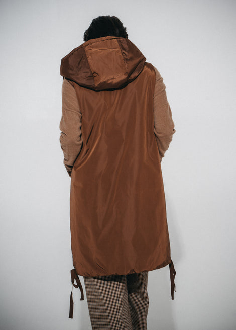 Ronchi long hoodie vest | Ohra