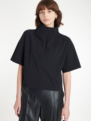 Leone blouse technical jersey | Black