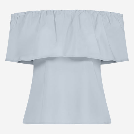 Diane cotton mix top | Light Blue