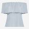 Diane cotton mix top | Light Blue