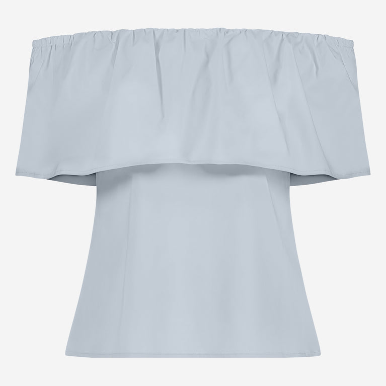 Diane cotton mix top | Light Blue